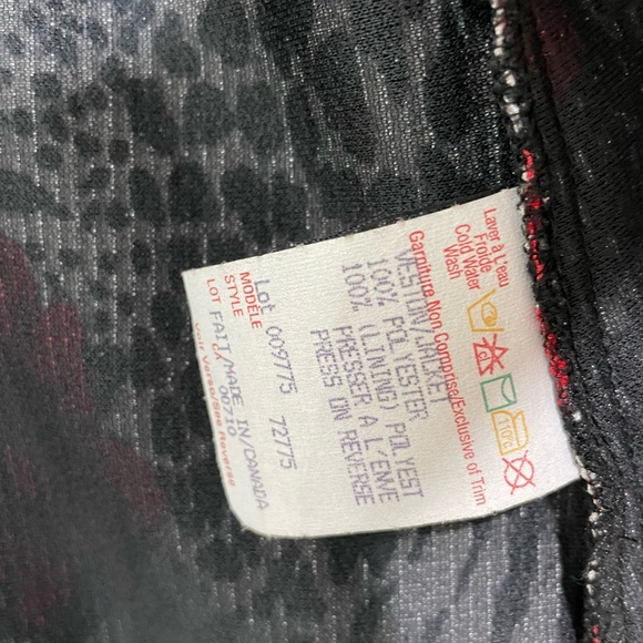 Joseph Ribkoff Flower Animal Print Lightweight Crinkle Zip Jacket Size Large - Picture 13 of 13